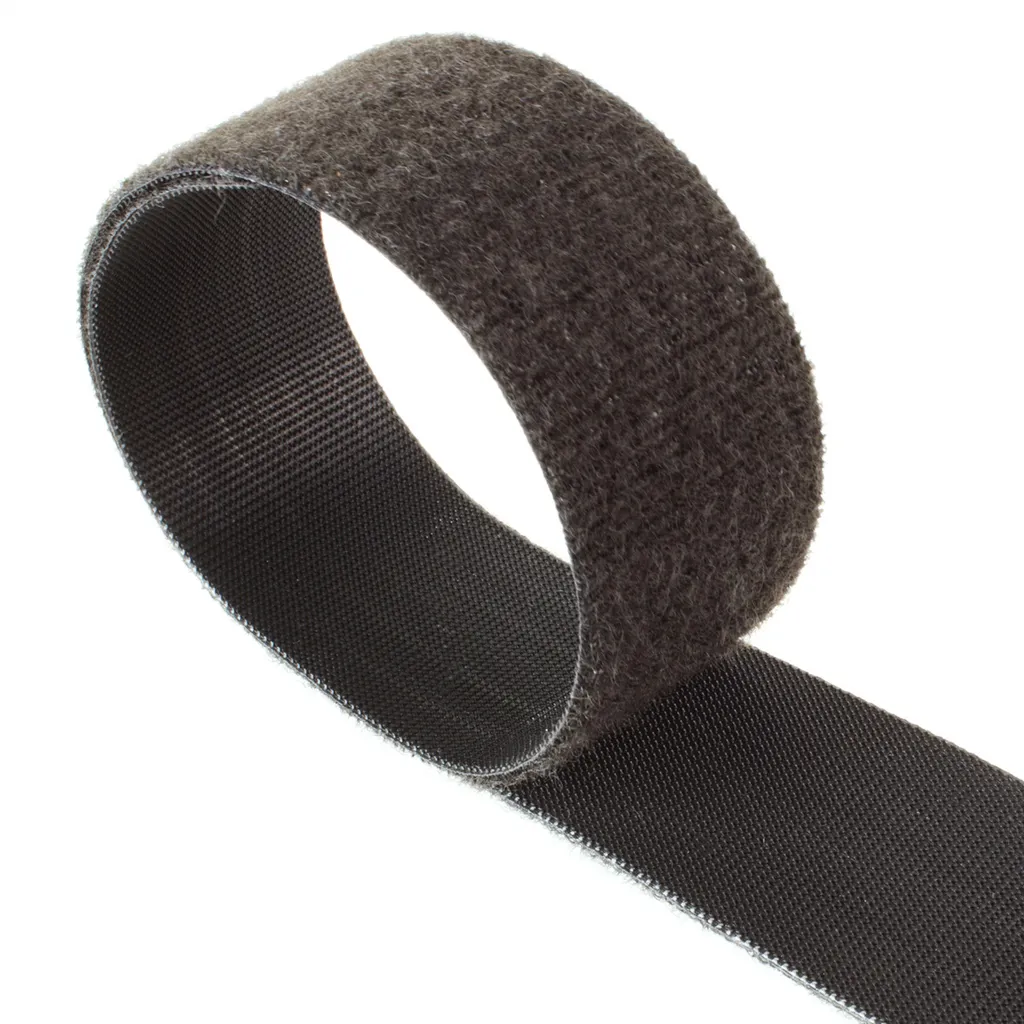 VELCRO® One Wrap® Ruban Auto-Agrippant 25mm Noir Ignifugé de 25m