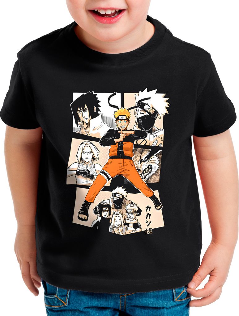 style3 Ninja Comic Kinder T-Shirt ninja anime manga cosplay