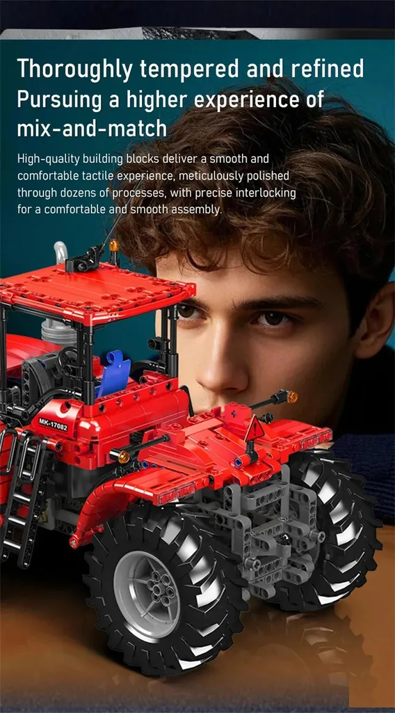 Tracteur articulé RC 17081 Kit de construction motorisé rose technique