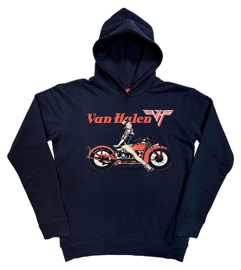Van Halen - "Unplugged Pinup" Hoodie zum Überziehen für Herren/Damen Uni, Rückseitiger Aufdruck RO16136 (S) (Dunkles Marineblau)