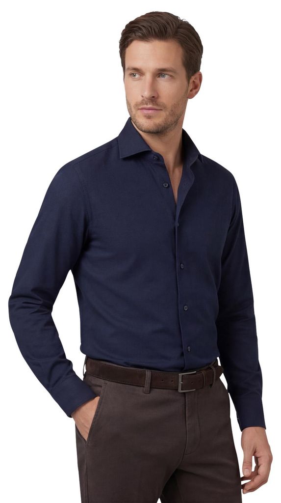 Profuomo Hemd navy Slim Fit Royal Twill