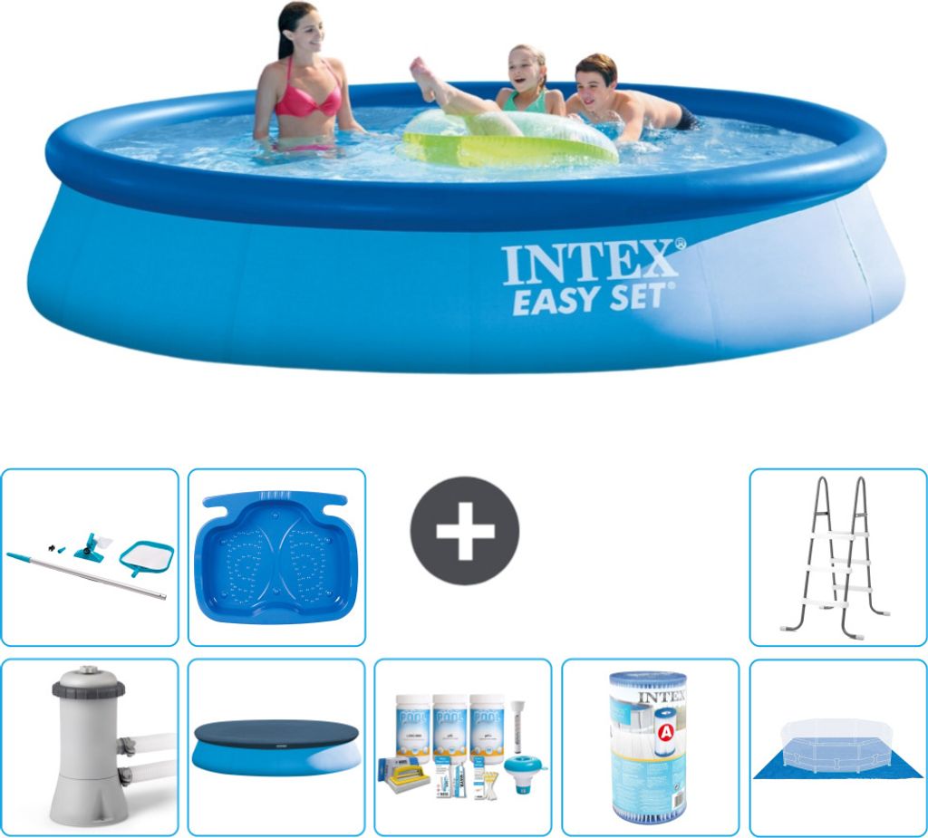Intex runder aufblasbarer Easy Set-Schwimmpool – 396 x 84 Produktbild 