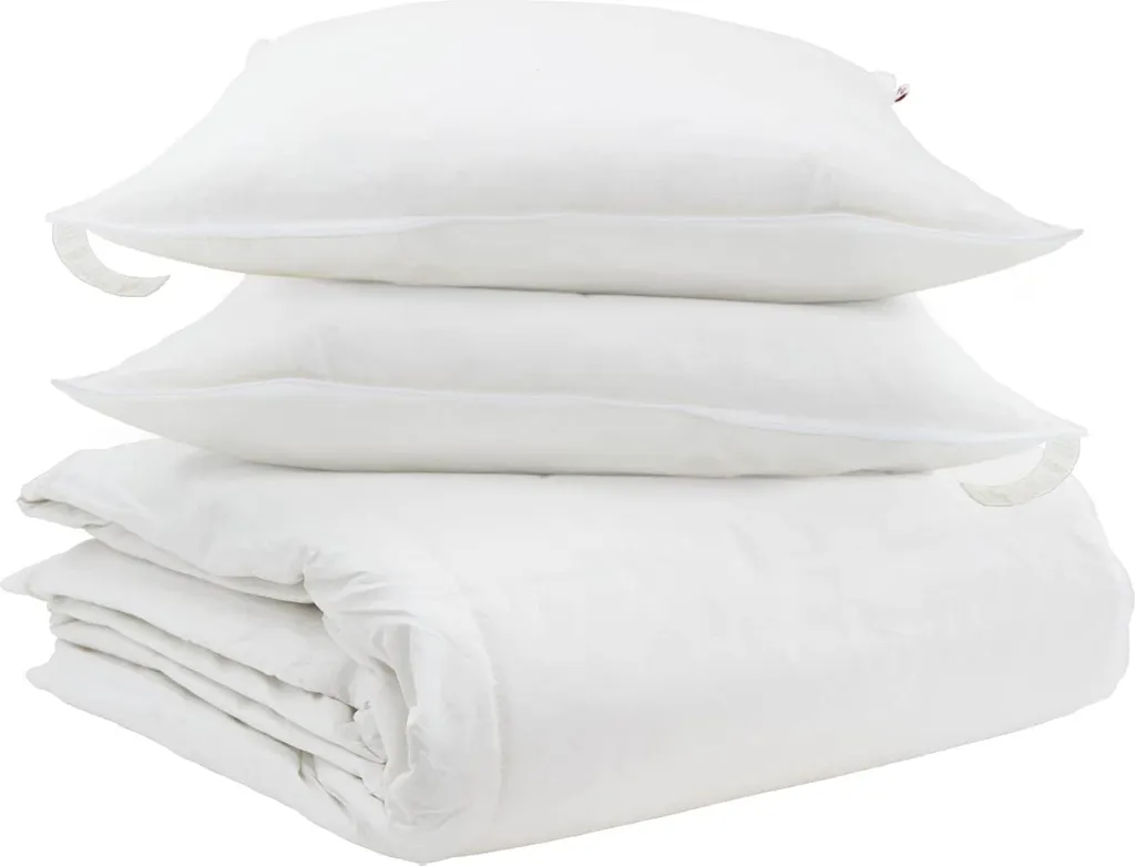 vidaXL Set Piumini 3 Pezzi Piuma Bianca: Comfort Letto per Dormire Meglio