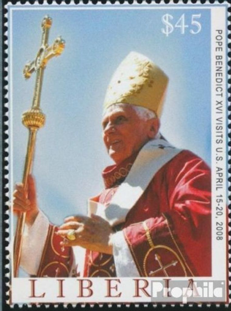 Briefmarken Liberia 2008 Mi 5397 (kompl.Ausg.) postfrisch US-Reise Papst Benedikt XVI.