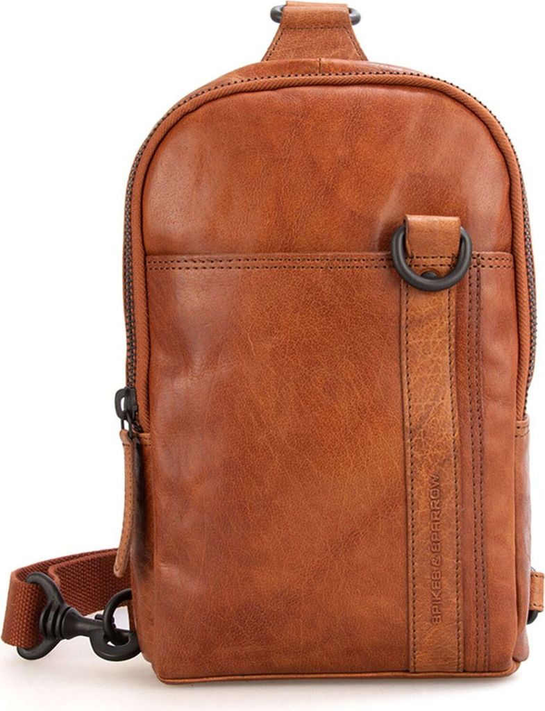 SPIKES & SPARROW Leder Sling Bag Umhängetasche Bronco Slingbag Brandy braun