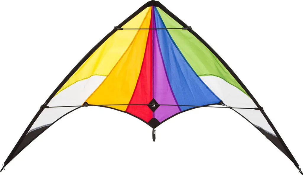 Cerf-volant deux lignes Drache Bunt résistant avec poignées et cordes