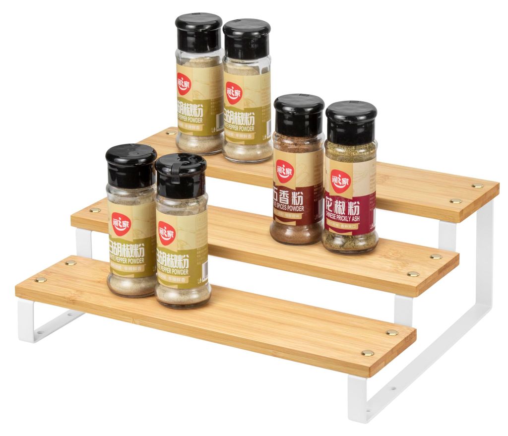 Küchenschrank-Organizer, 3-stöckig, Gewürzregal, Gewürzhalter für Küchenschränke, Speisekammer, Küchenschränke und Arbeitsplatte.