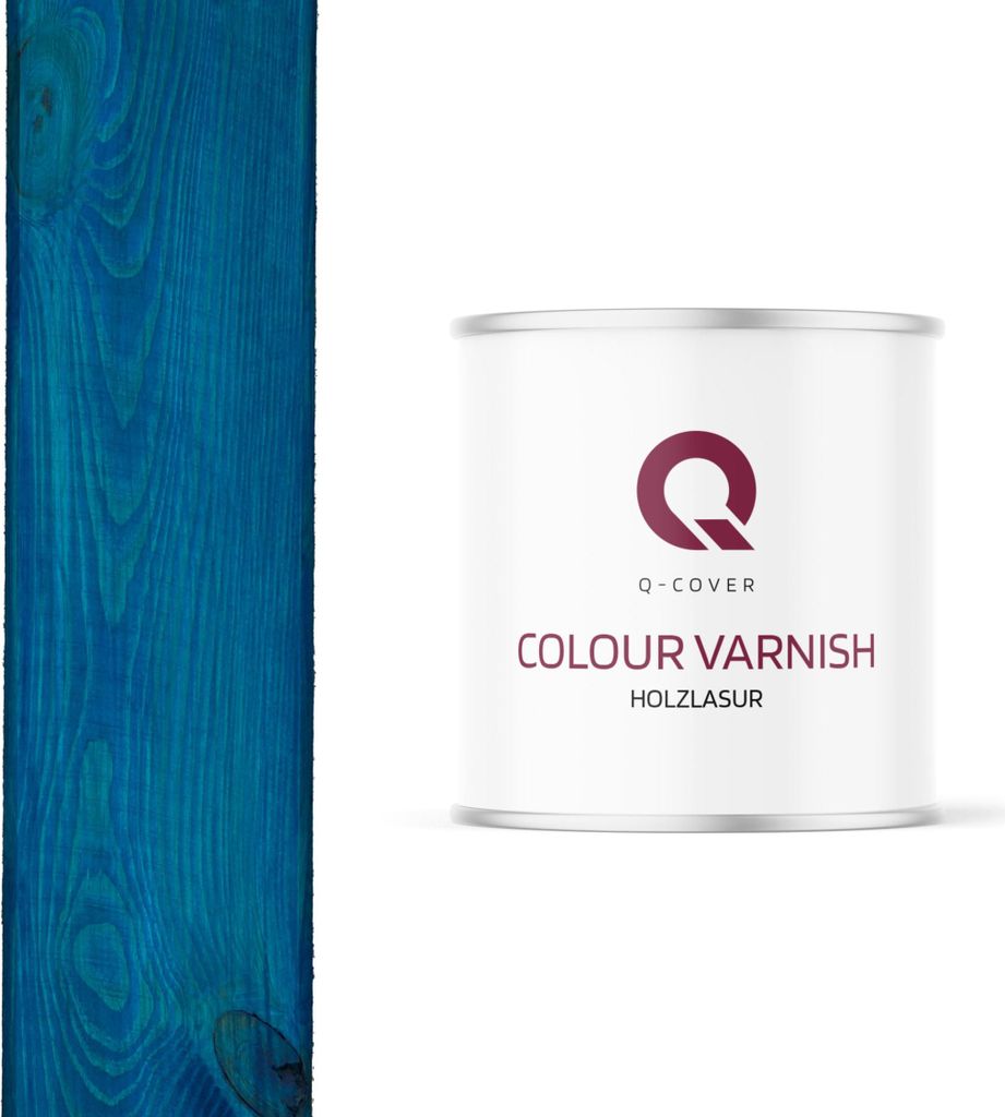 Holzlasur 2,5L Blau Satin | Lasur für Holz außen & innen | Abperleffekt & UV-Schutz