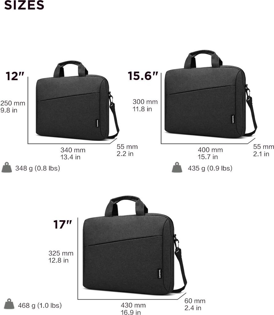 Lenovo Notebooktasche 15" Casual Topload Case Schwarz Obrázok produktu 15