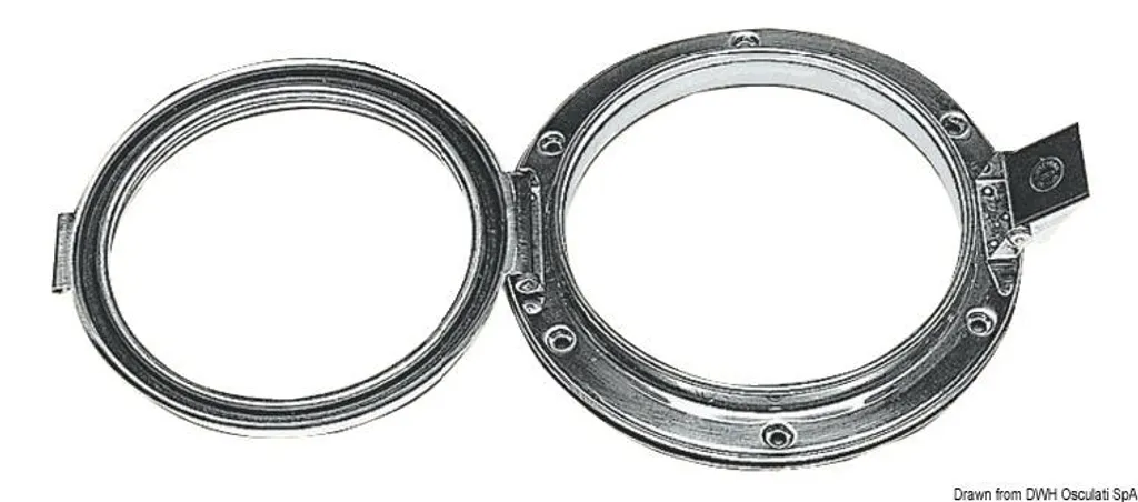 Vemefa Hublot en Acier VA Poli Miroir 125 mm - Modèle Technique 1 pièce