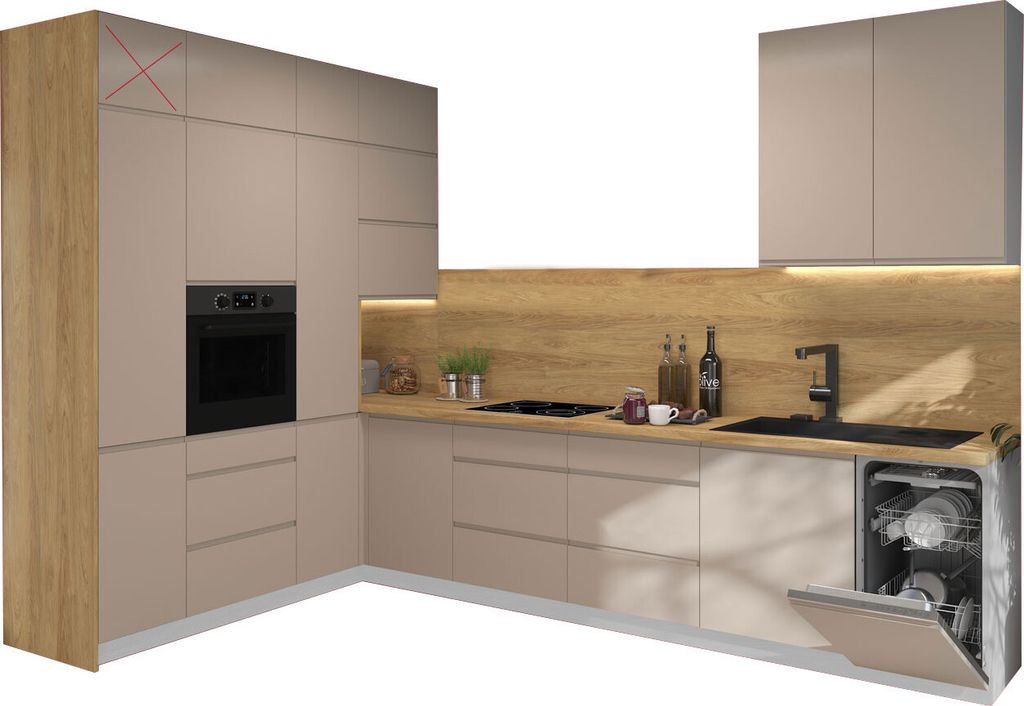 Mobile cucina a L AVELLINO blocco cucina 200x330cm Immagine del prodotto 