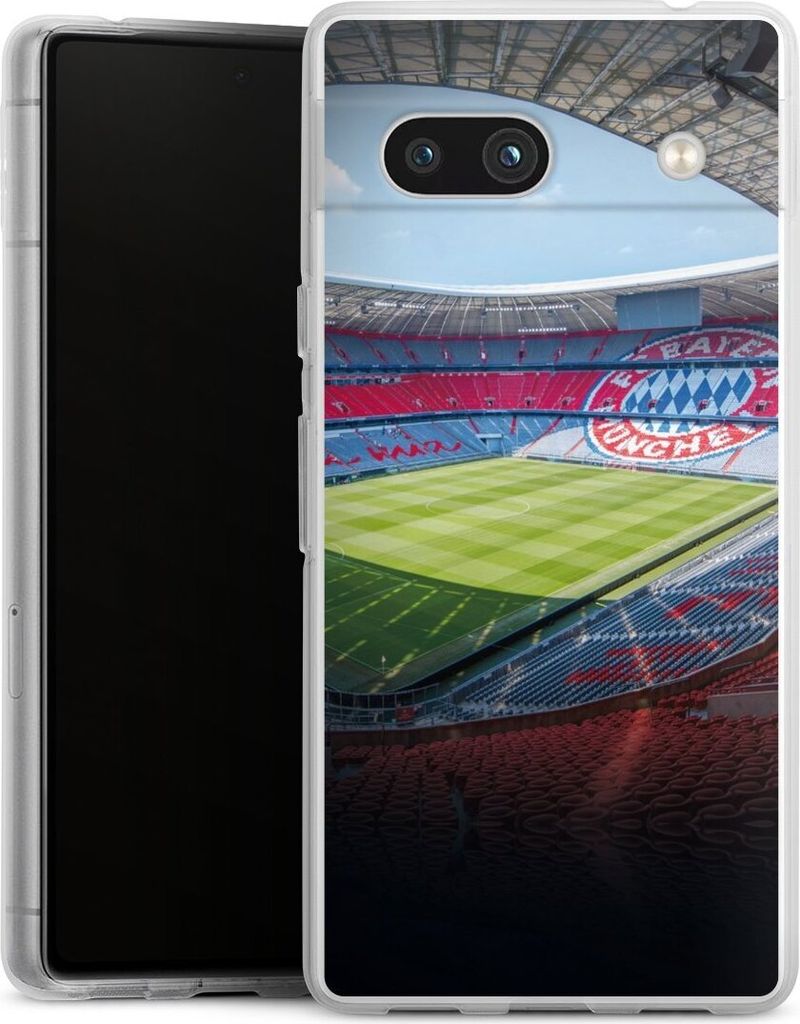 DeinDesign Handyhülle für Google Pixel 7a Silikon Hülle Case Smartphone Schutzhülle FC Bayern München FCB Stadion