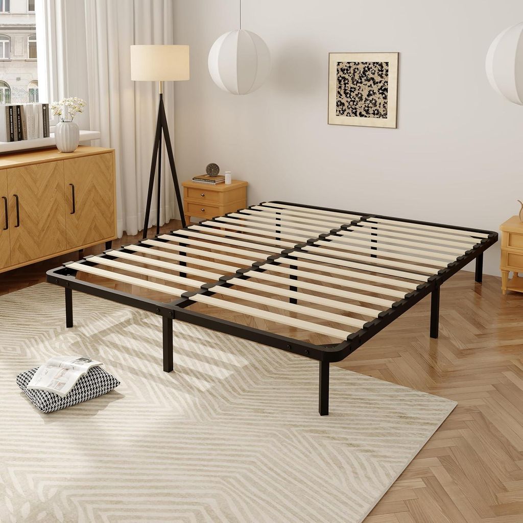 Stanew Lattenrost 140 x 190 cm – Höhe 29 cm – Lattenrost für Erwachsene – 2 x 14 Latten – 9 Füße inklusive – Bett 140 x 190 cm mit La...