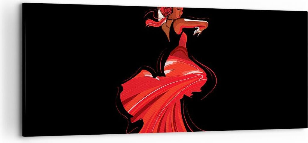Bild auf Leinwand - Leinwandbild - Tanz Tänzer - 120x50cm - Wand Bild - Wanddeko - Wandbilder - Leinwanddruck - Bilder - Kunstdruck - Wanddekorati...
