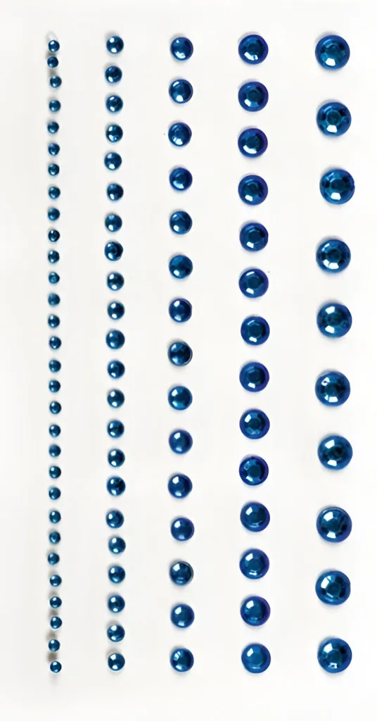 Décorer vos invitations et menus avec des strass bleus adhésifs brillants