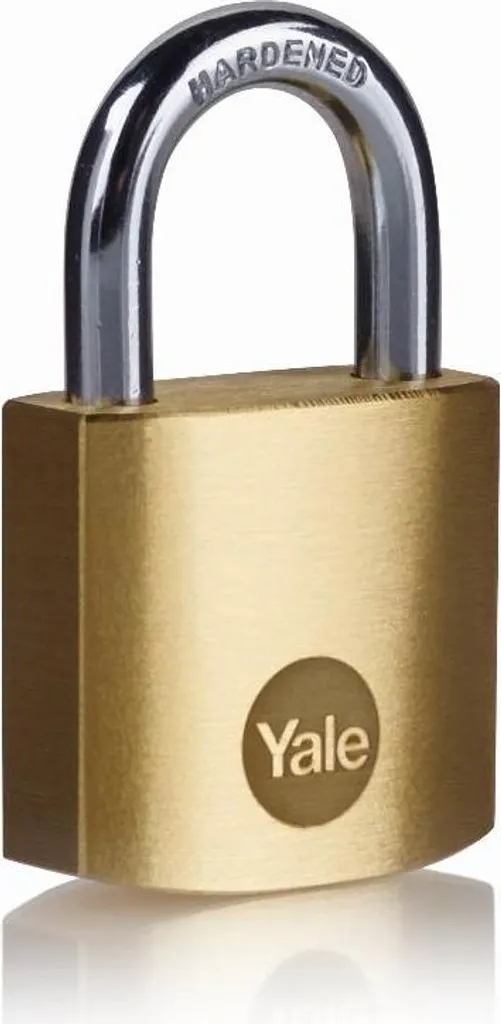 Cadenas YALE laiton s'entrouvrant 50 mm - 3 clés incluses - Réf 24258000