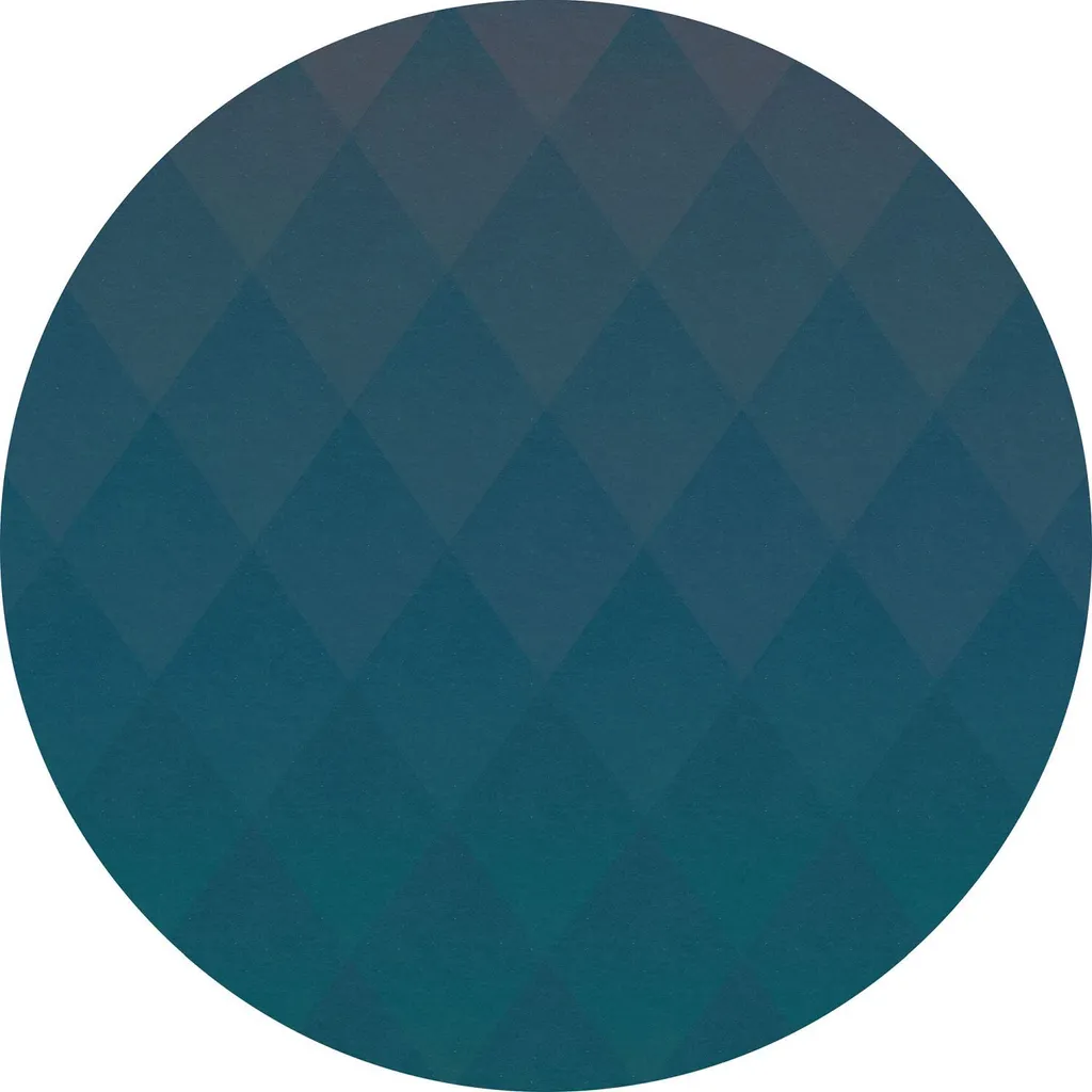 Carta da Parati Rotonda Sanders & Sanders Ø 125 cm Triangoli Blu