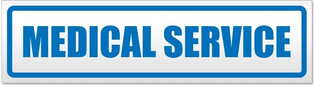 Kiwistar Medical Service Magnetschild Schild magnetisch - 45cm Blau - Magnetfolie für Auto PKW Kfz