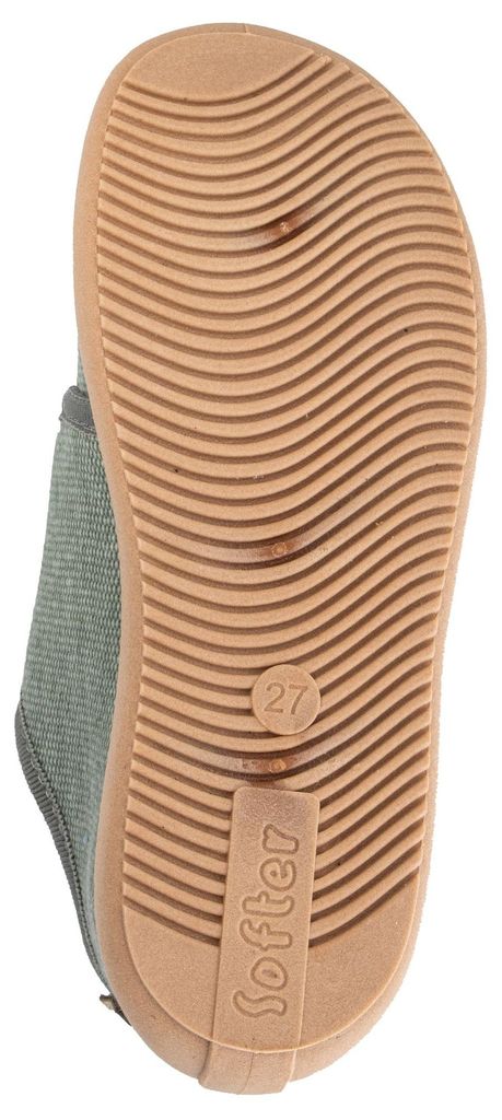 Fischer Kinder Hausschuh Baumwollleinen Unifarben Jungen 561935, Größe:32 EU, Farbe:Grün