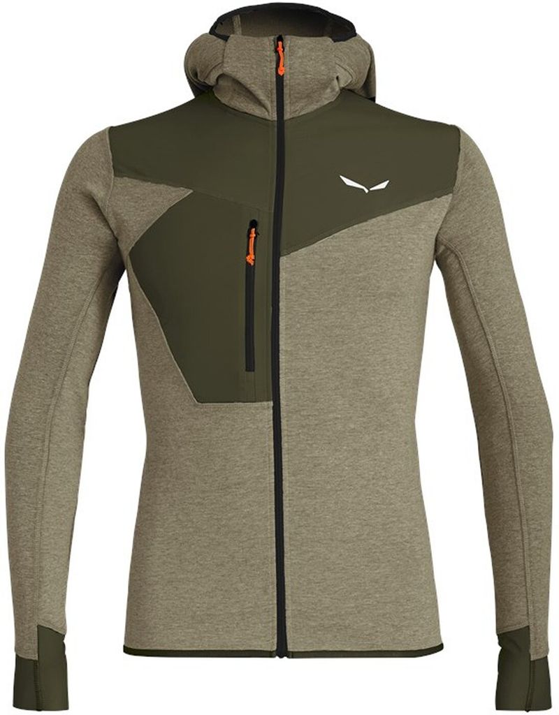 Salewa - Herren Puez 2 DRY M L/S Hood Fleecejacke Sportjacke, grün