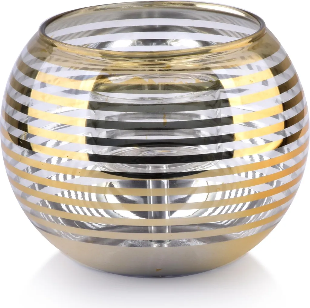Bougeoir design RITA GOLD en métal brillant finition luxe haute qualité