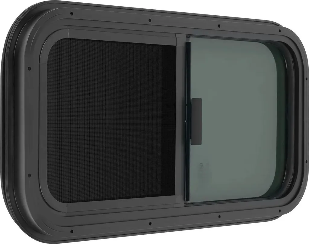 Baie coulissante pour caravane 700x400 mm avec cadre alu et verre pro