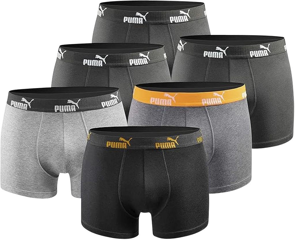 PUMA Herren Basic Boxer Shorts 6er-Pack XXL Anthra / Black Produktbild 