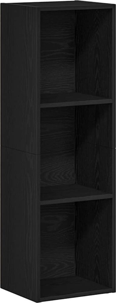 Bücherregal Schwarz Eichen-Optik 36x30x114 cm Holzwerkstoff
