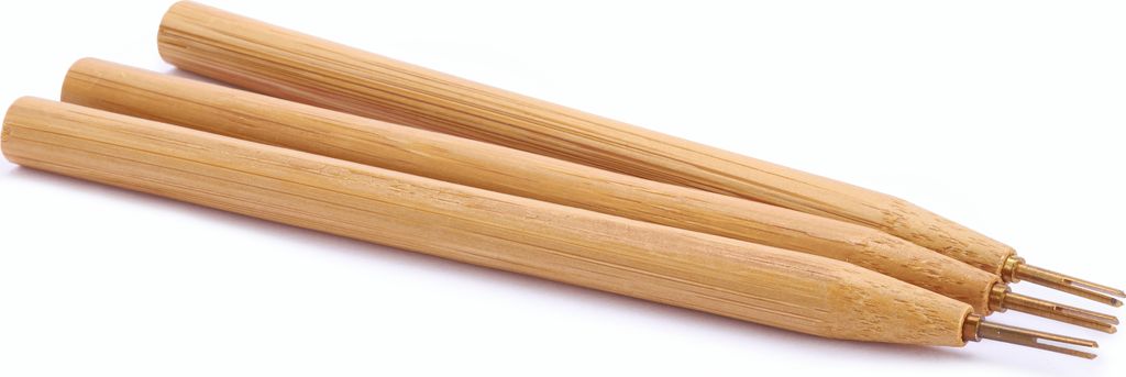 VBS Quillingstift Holzgriff Set 3 Stück 15 cm Länge 2.1 bis 2.4 mm Stärke