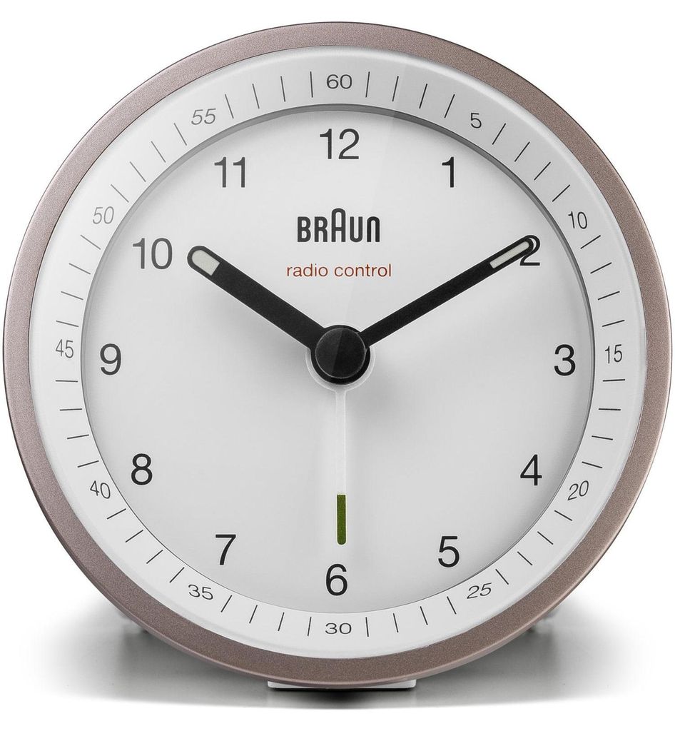 Braun BC07PW-DCF Funkwecker Uhr Unisex Alarm weiß