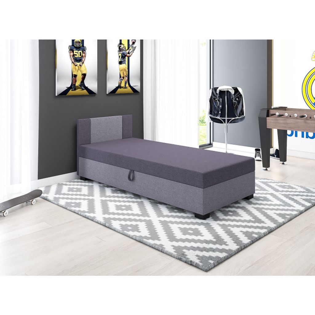 Polsterbett 100x195 MERY 2 - Graphit/Grau