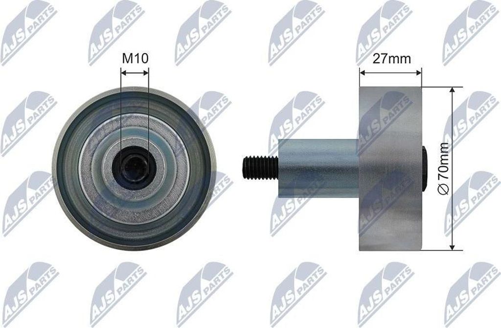 NTY RNK-HD-027 Spannrolle Keilrippenriemen 70mm für HYUNDAI Tucson (TL, TLE) für KIA SPORTAGE (SL)