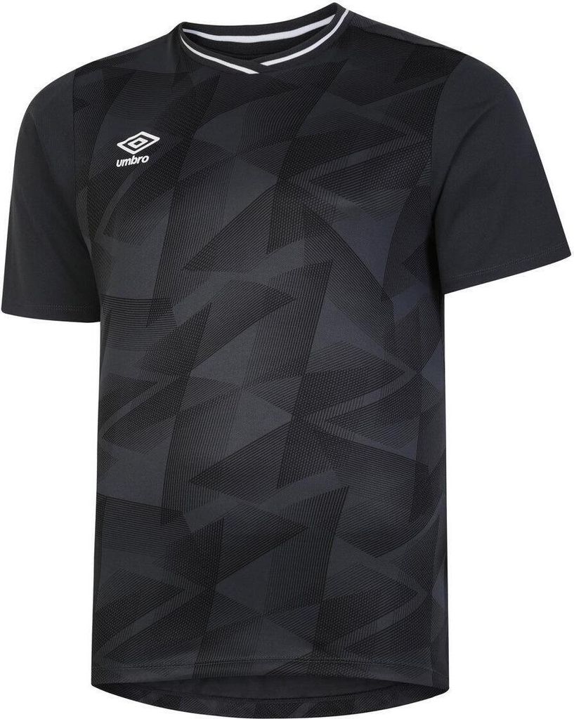Umbro - "Triassic" Trikot für Herren kurzärmlig UO1894 (S) (Schwarz/Kohlen-Schwarz)