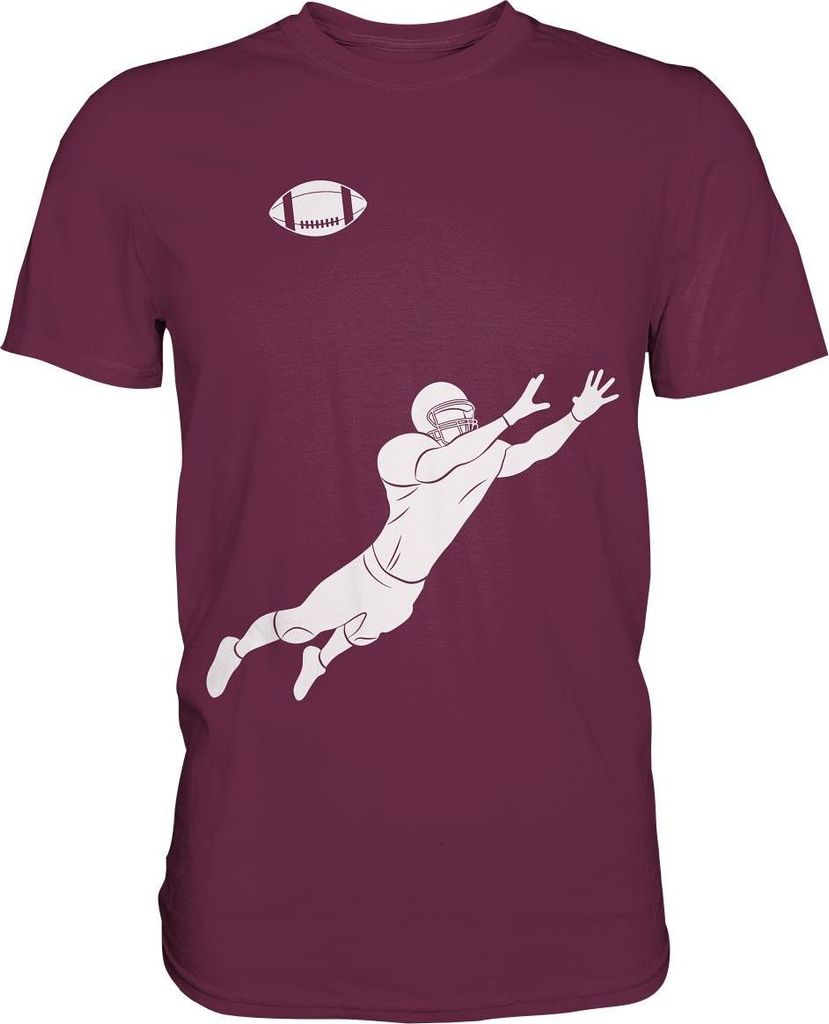 American Football T-Shirt – Burgundy / XL Produktbild 