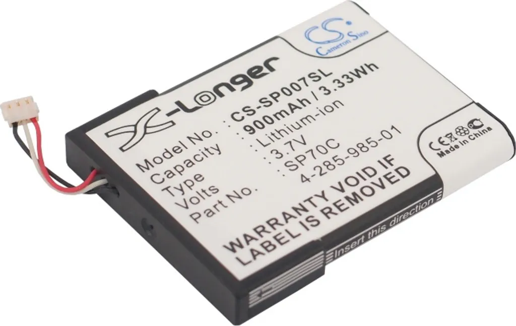 Batterie Sony PSP E1000 E1004 E1008 Li-ion 900mAh équivalent SP70C