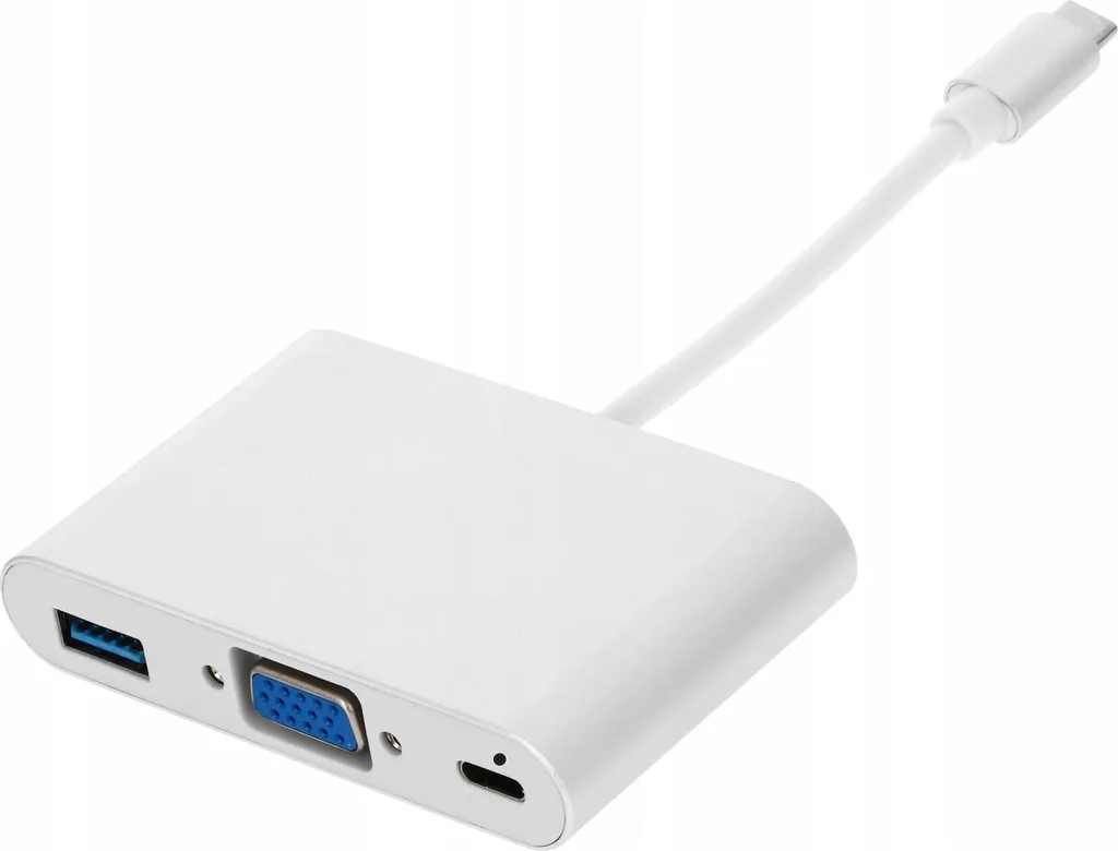Hub USB C 3 en 1 adaptateur vidéo VGA et USB ultra rapide pour ordinateur