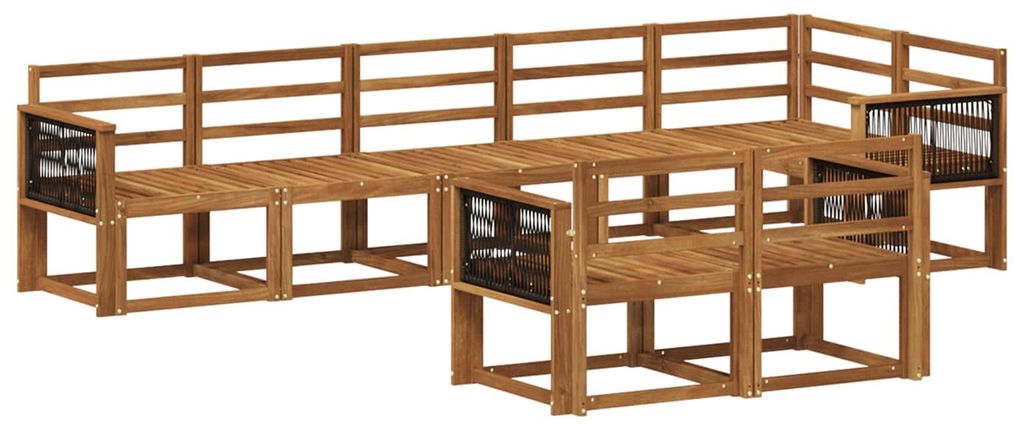 vidaXL Outdoor-Sofagarnitur 8 pcs Natur Massivholz Akazie