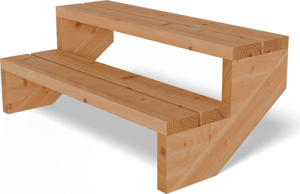 Terrassentreppe aus Lärche Treppe Stufen Wangentreppe Produktbild 