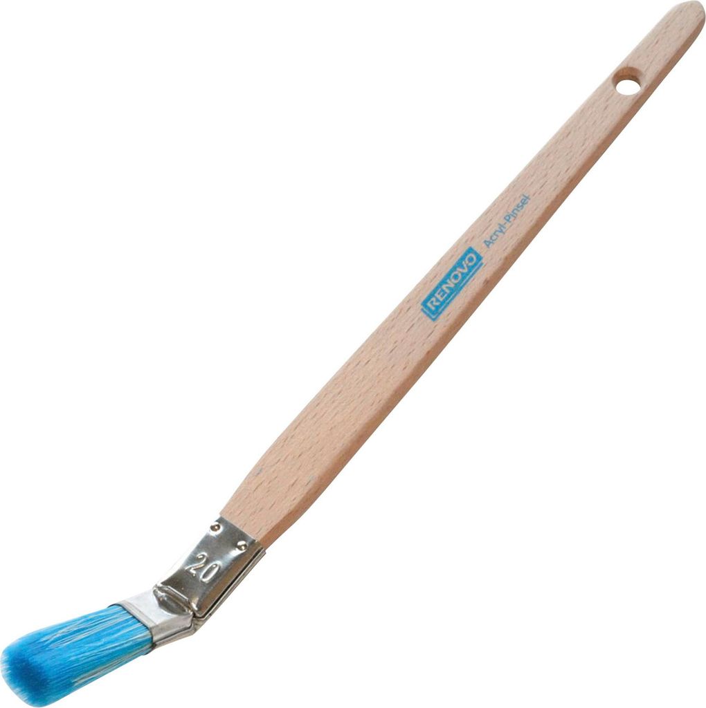 20mm Acryl Plattpinsel gebogen, Holzgriff