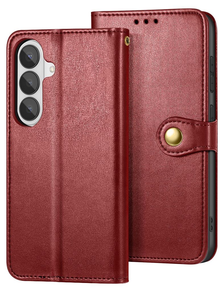 Avizar, Wallet Etui Galaxy S26 mit Magnetverschluss und Schlaufe, Rot