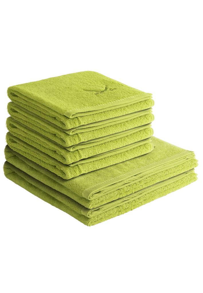 Sansibar Sylt Handtuch Set Frottier-Serie Classic Nr. 4 (Set, 6-tlg), grün