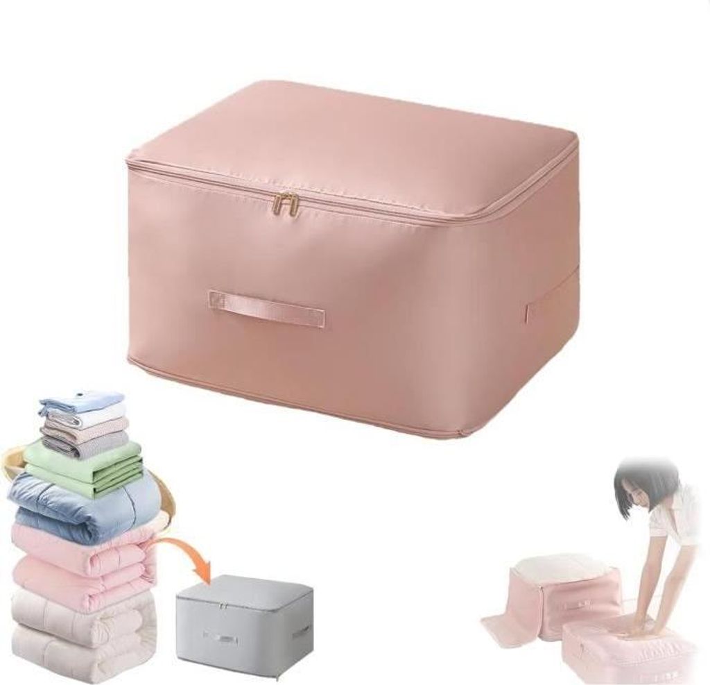 Selbstkomprimierender Organizer – Aufbewahrungsbeutel aus Nylon – 54 x 42 x 60 cm – Rosa – Unisex