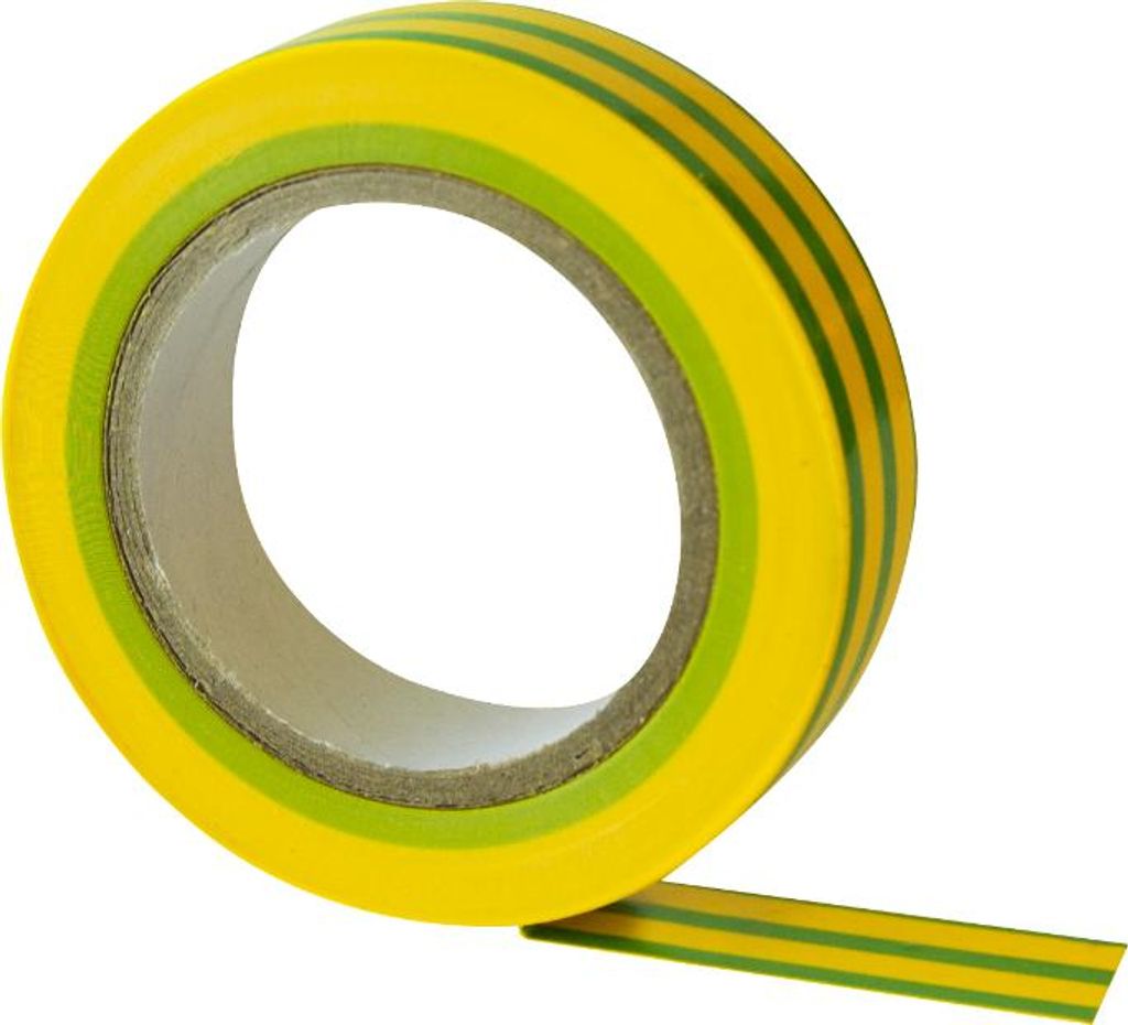 Isolierband 15 mm x 10 m Gelbgrün - E-660-1504