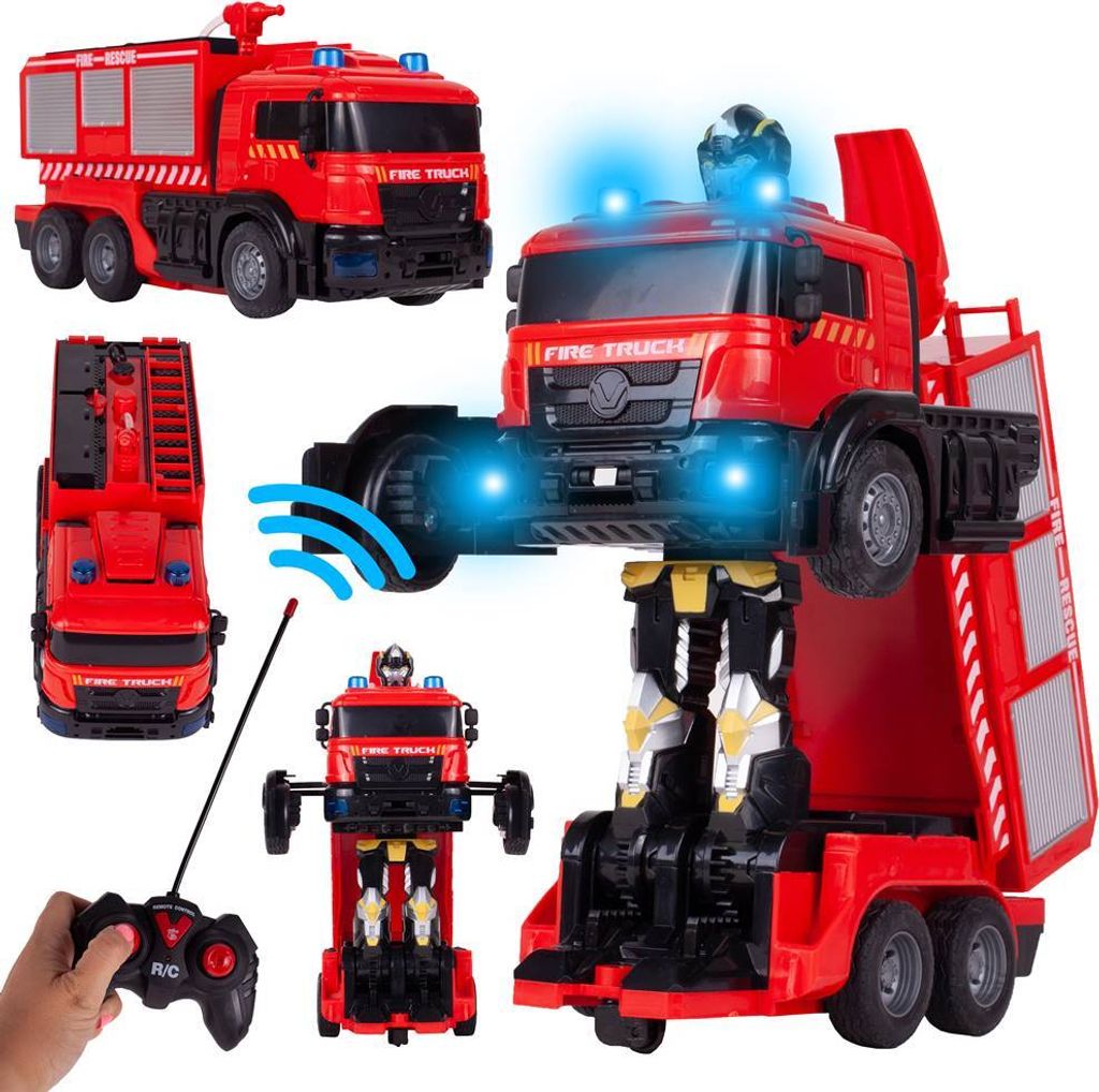 Malplay Rc Transformer Löschfahrzeug Feuerwehrwagen Produktbild 