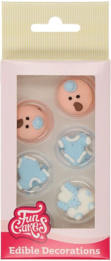 FunCakes Zucker Dekorationen Baby Blau Set  (12 Teile) Produktbild 
