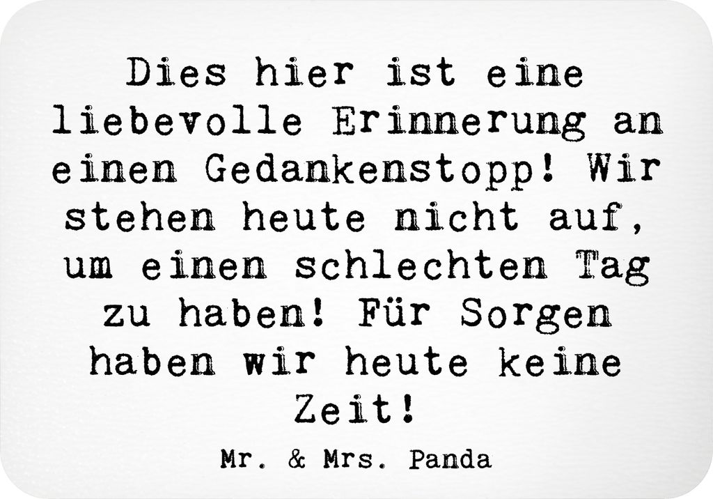 Mr. & Mrs. Panda Kühlschrankmagnet Spruch Freude Erleben - Weiß - Geschenk, Pinnwandmagnet, Motivation, Gefühle, Lächeln, haftmagnet, whiteboar...