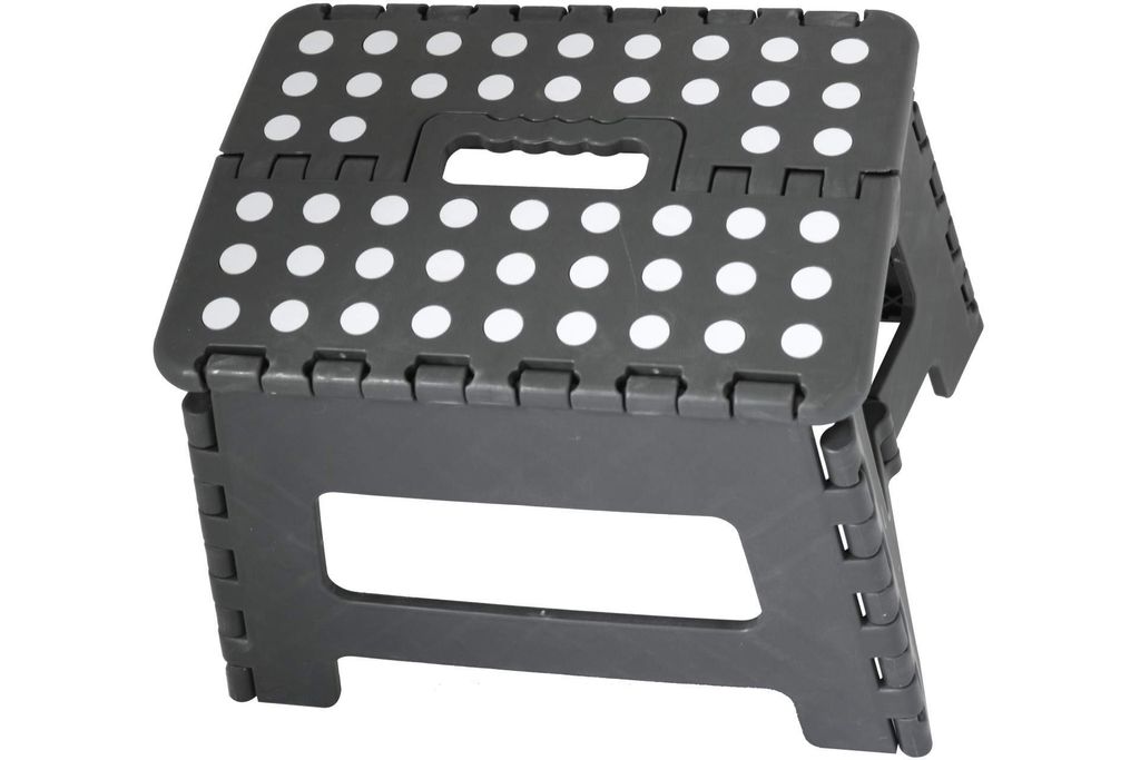 Kynast Tritt-Hocker 29 x 22 x 22 cm grau klappbar mit Griff Produktbild 2