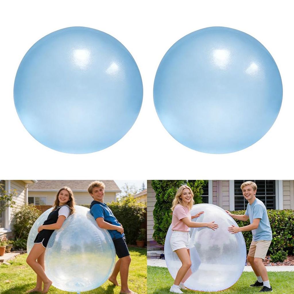 2er Set XXL Wasserball aufblasbar 120 cm, riesiger Giant Produktbild 