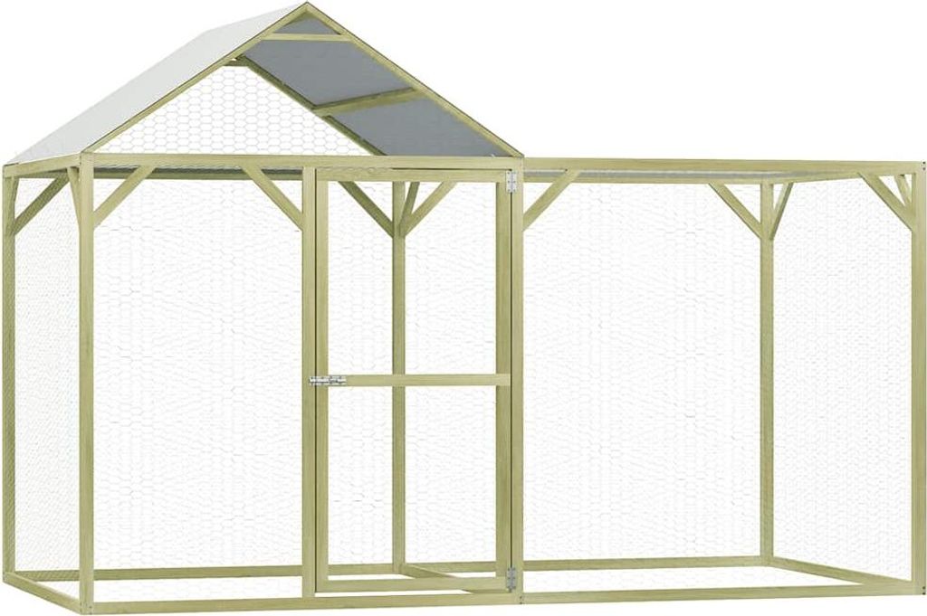 vidaXL Cage à poules 3x1,5x2 m Bois de pin imprégné Image du produit 