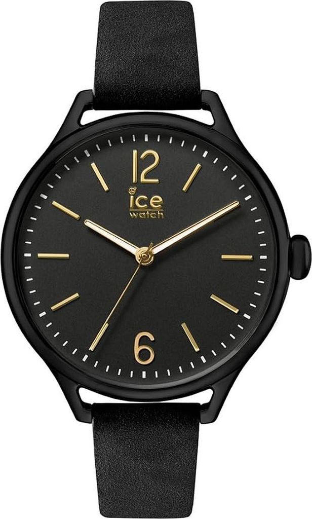 Ice-Watch Damen Armbanduhr Ice Time Black Gold - Schwarz M 013 051, Farbe:schwarz/schwarz